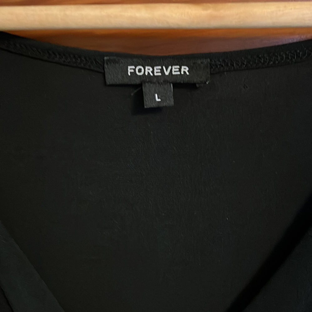 Women’s jersey black dress Forever large - Picture 2 of 5